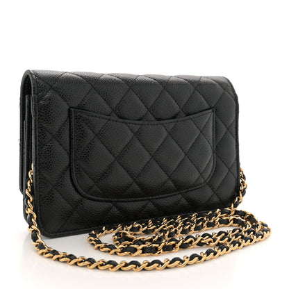 Chanel Caviar Quilted Wallet on Chain WOC Black 2 of 12