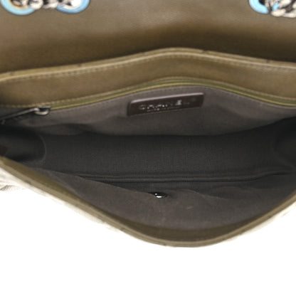 Chanel Caviar Quilted Casual Pocket Messenger Flap Khaki 5 of 12