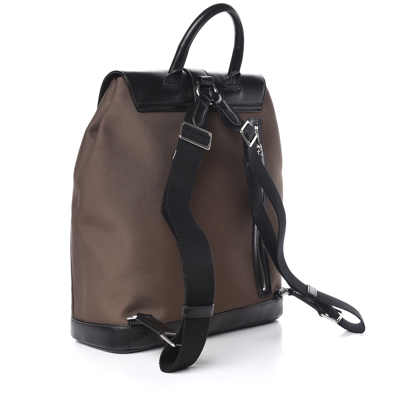 Mulberry Nylon Calfskin Reston Backpack Dark Green Black 3 of 10