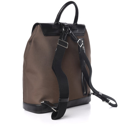 Mulberry Nylon Calfskin Reston Backpack Dark Green Black 3 of 10