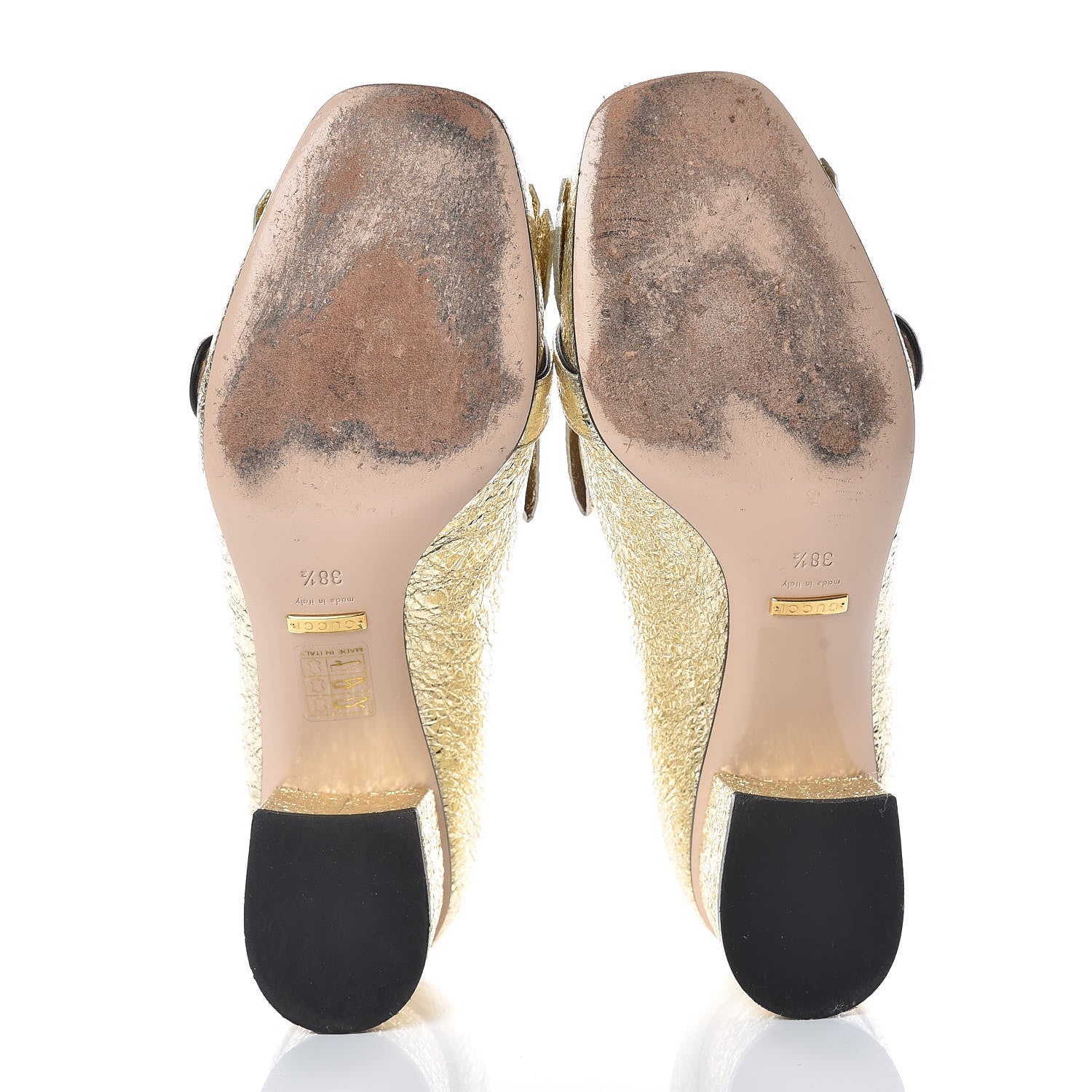 Gucci Galassia GG Marmont Fringe 50mm Loafer Pumps 38.5 Platino 7 of 12