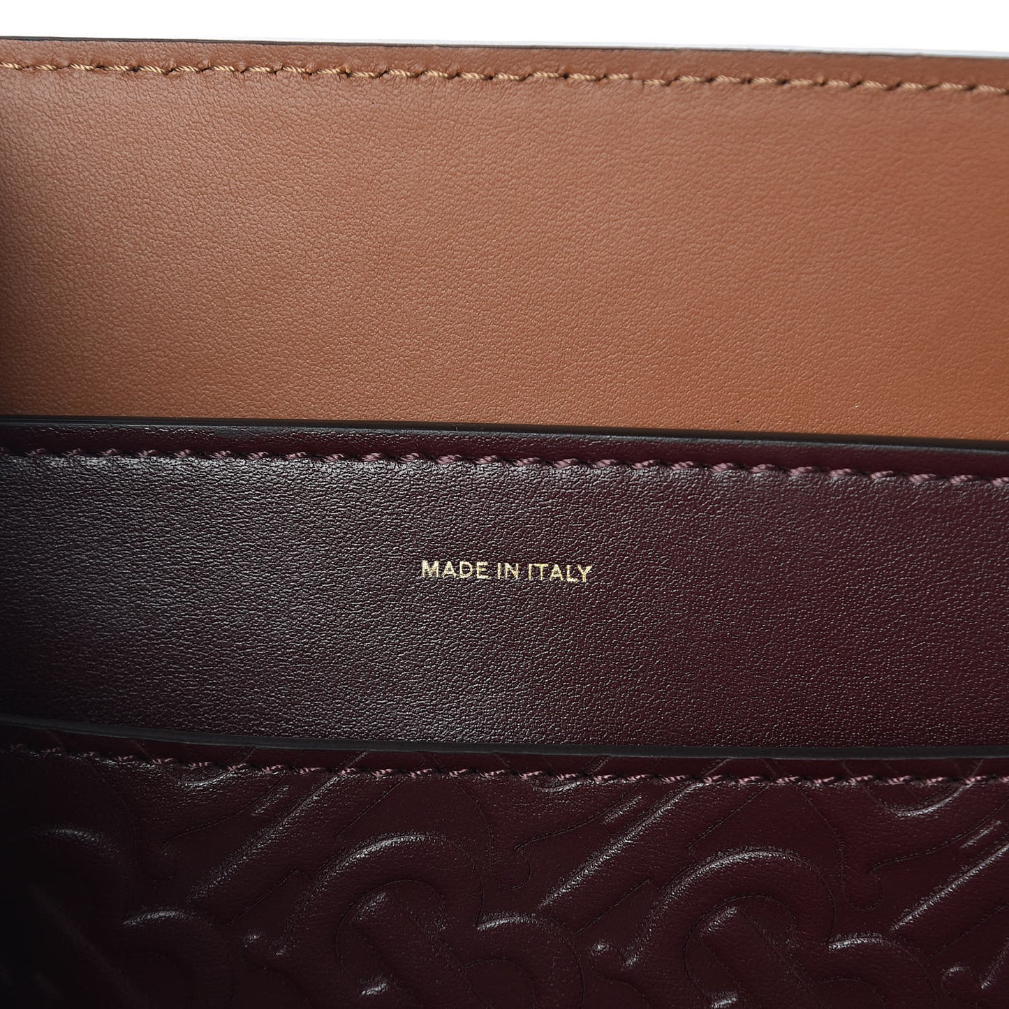 Calfskin Embossed Monogram Small Belt Bag Oxblood