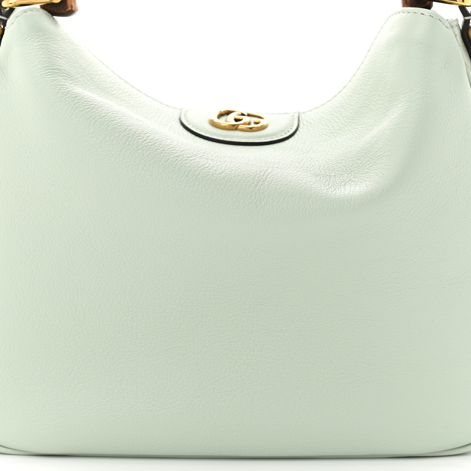 Gucci Softy Wonka Textured Dollar Calfskin Small Diana Shoulder Bag Pale Green 8 of 10