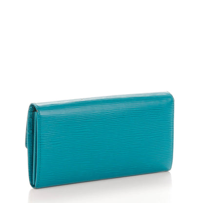 Louis Vuitton Epi Sarah Wallet Cyan 3 of 9