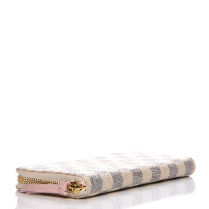 Louis Vuitton Damier Azur Clemence Wallet Rose Ballerine 4 of 7