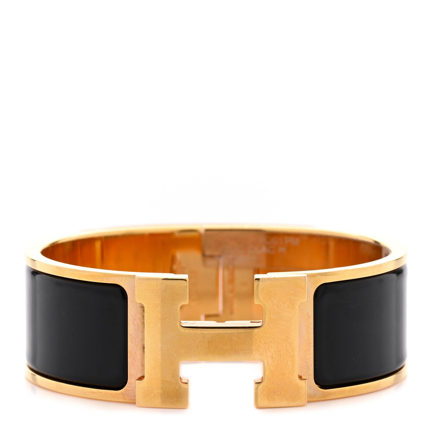 Enamel Wide Clic Clac H Bracelet PM Black