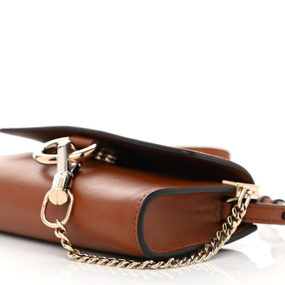 Chloe Suede Calfskin Mini Faye Shoulder Bag Tobacco 8 of 8