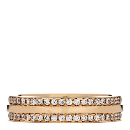 Tiffany 18K Yellow Gold Diamond Narrow T Two Pave Ring 53 6.5 3 of 4