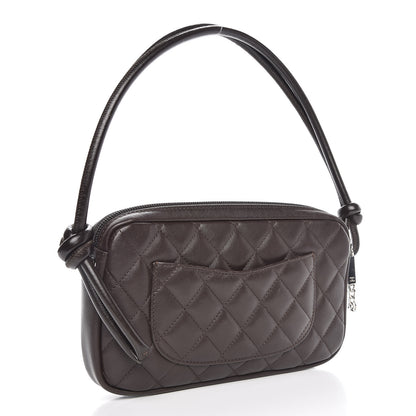 Chanel Calfskin Quilted Cambon Pochette Brown Beige 3 of 7
