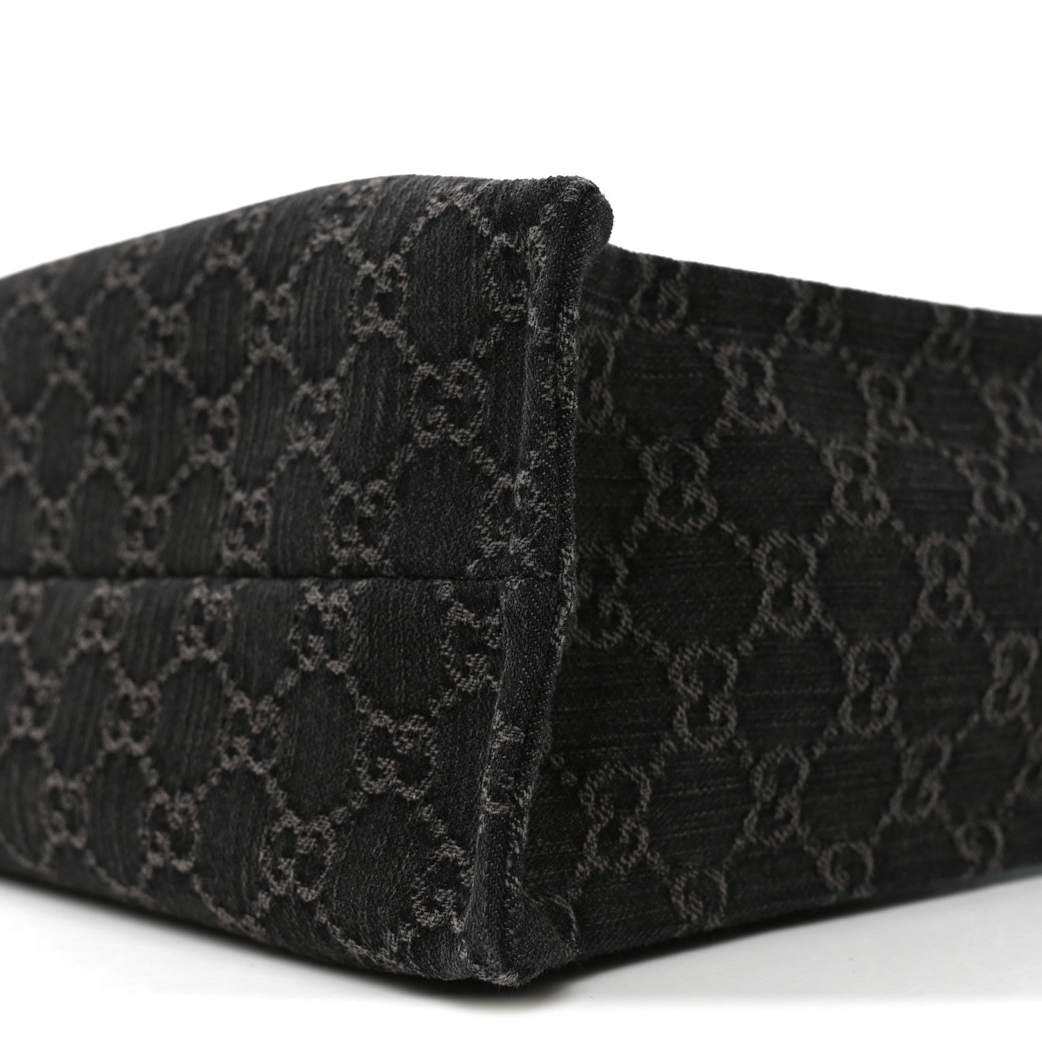 Gucci Denim Ophidia GG Monogram Tote Medium Black Grey 1924090
