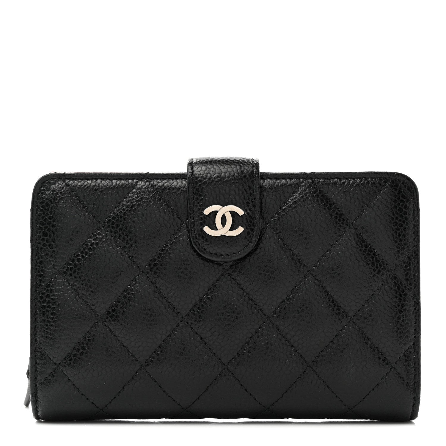 Chanel Caviar Quilted CC French Wallet Black 1 of 9