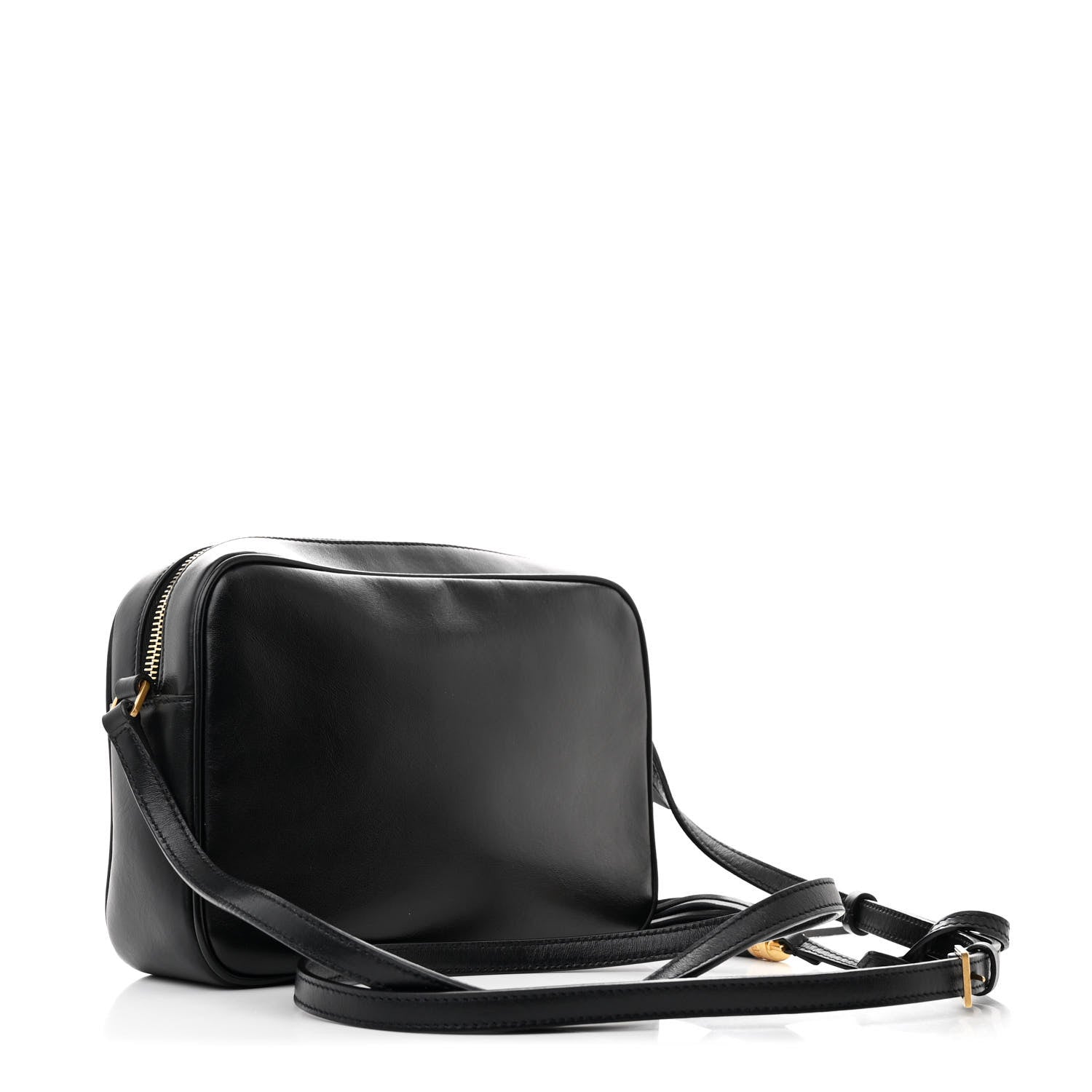 Saint Laurent Calfskin Leopard Print Monogram Lou Camera Bag Black 3 of 10