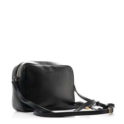 Saint Laurent Calfskin Leopard Print Monogram Lou Camera Bag Black 3 of 10