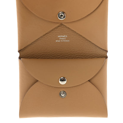 Hermes Swift Moulin à Wind Calvi Duo Card Case Gold 5 of 9