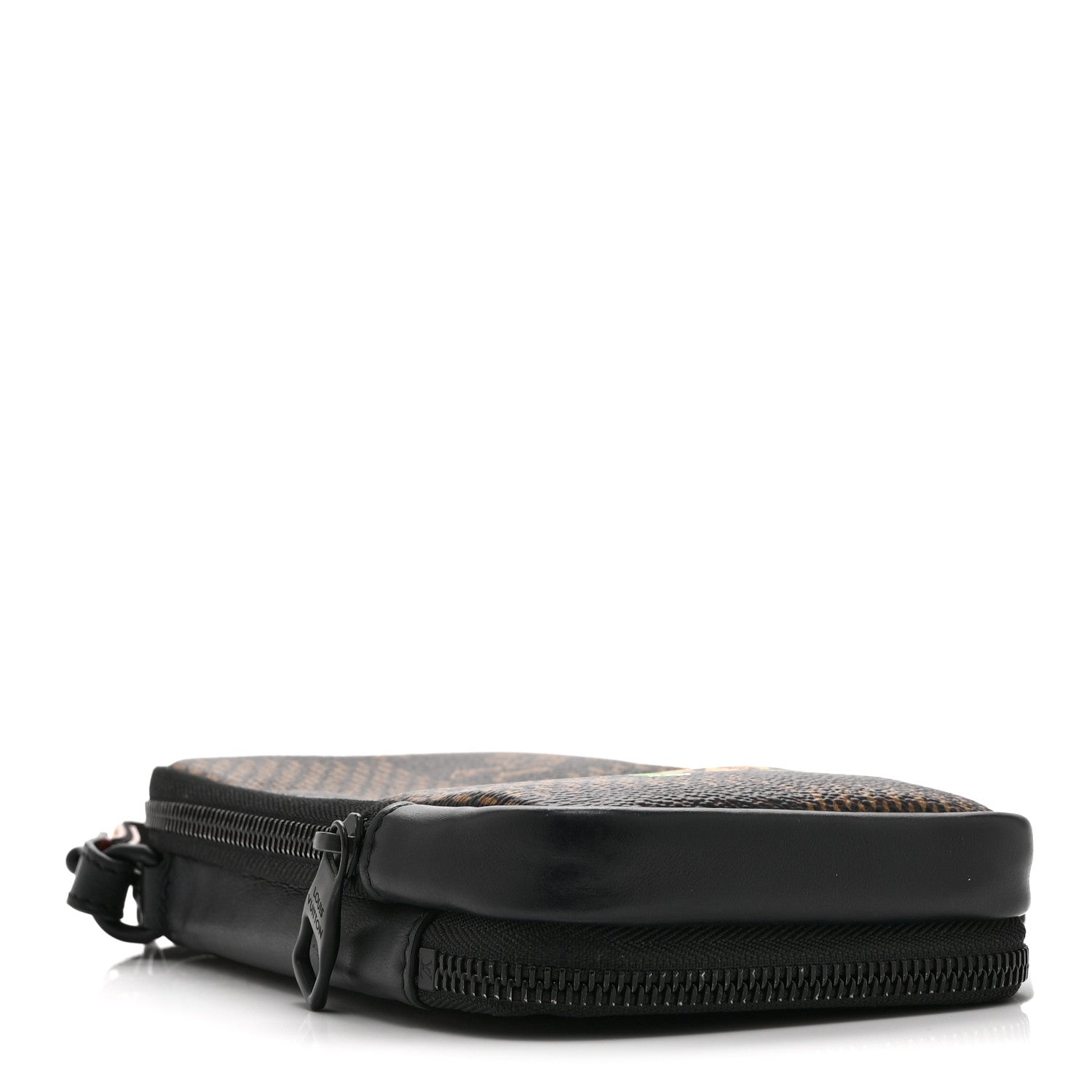 Louis Vuitton X NIGO Giant Damier Ebene Tortoise Double Phone Pouch 4 of 10