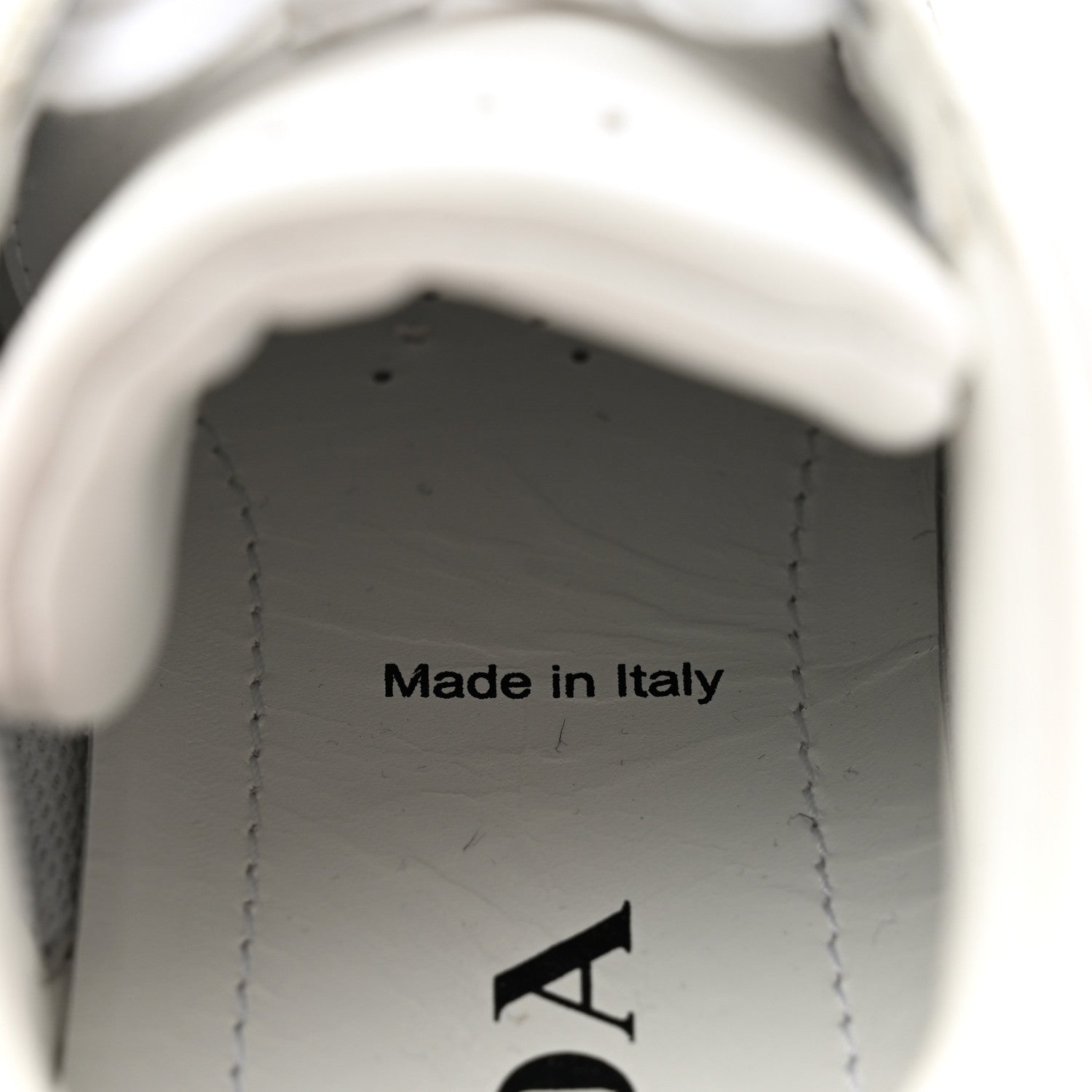 Prada Vitello Sport Spazzolato Rois Triangle Womens Downtown Low Top 30mm Sneakers 39 White Black 8 of 9