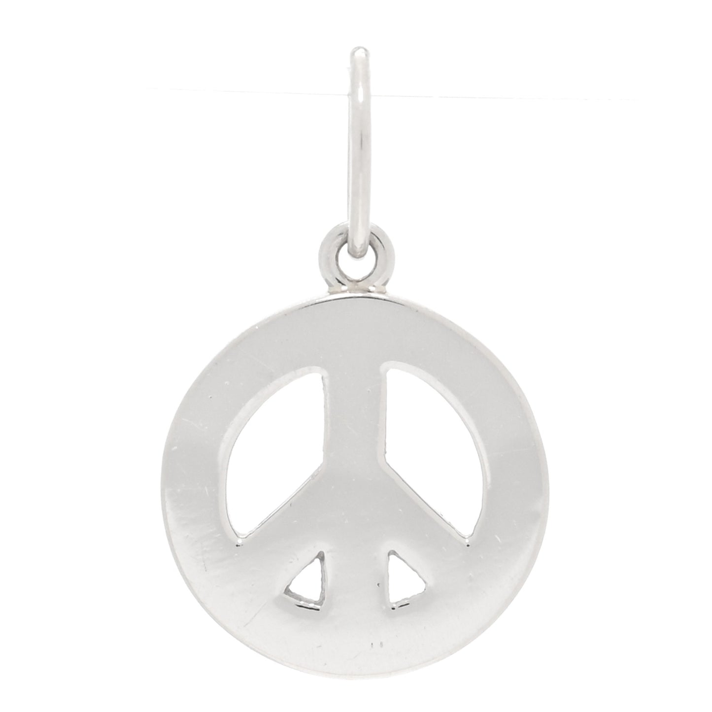 Platinum Diamond Mini Peace Charm Pendant