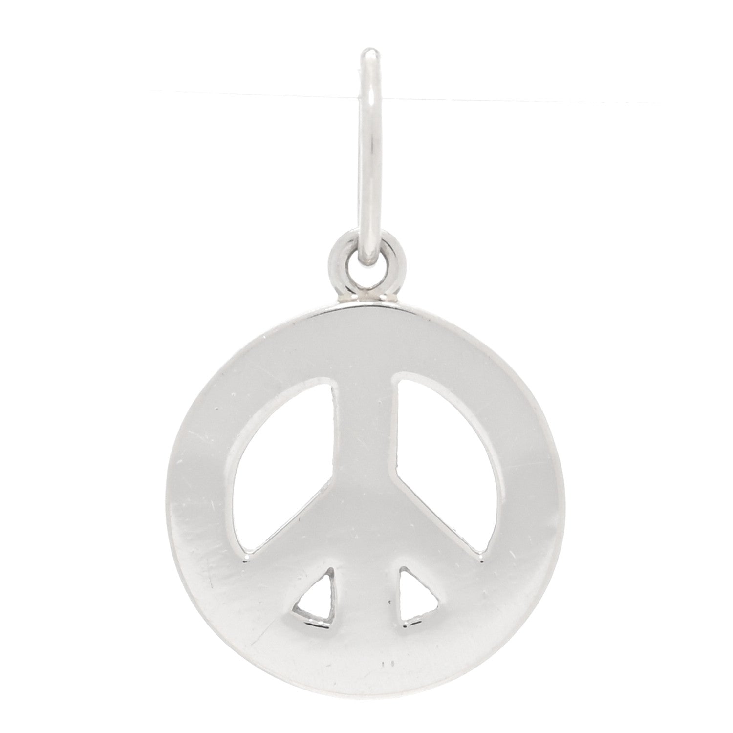 Tiffany Platinum Diamond Mini Peace Charm Pendant 3 of 4