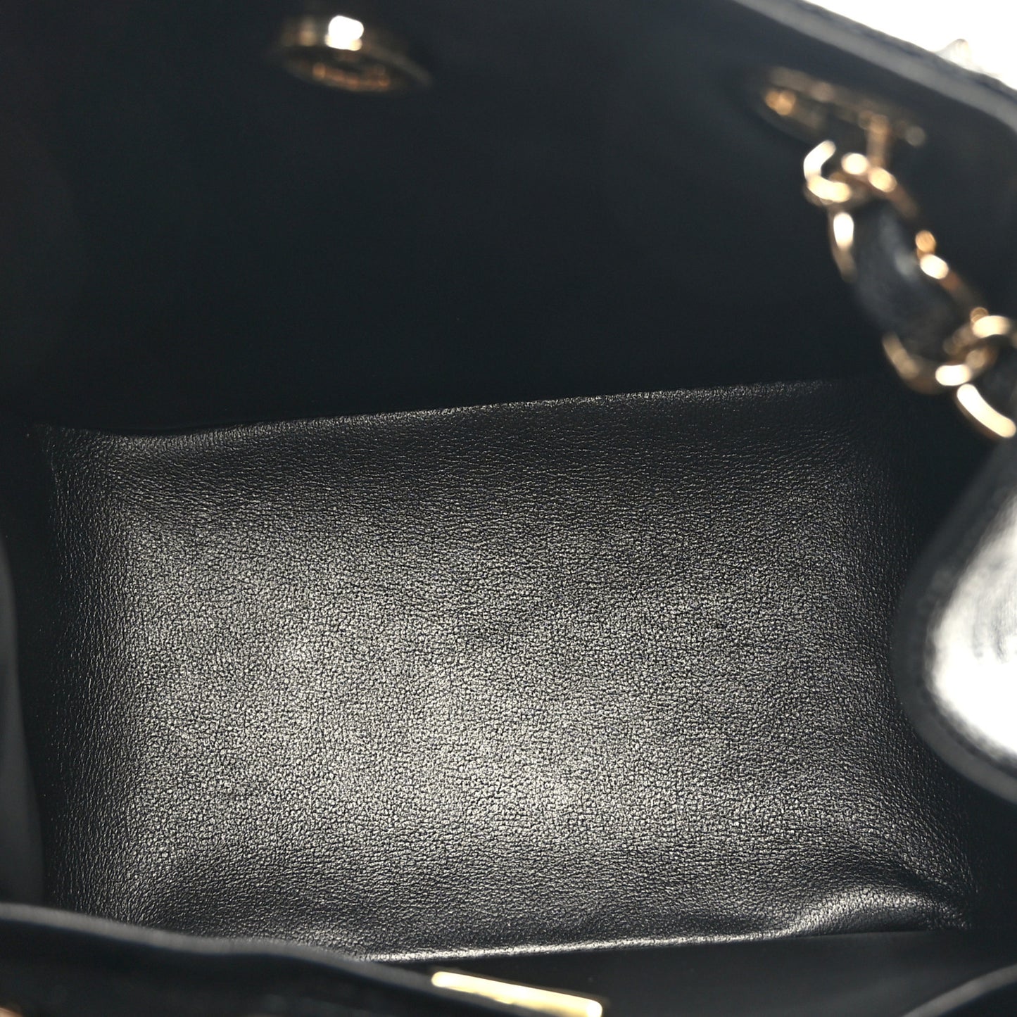Caviar Quilted Mini Bucket Bag Black