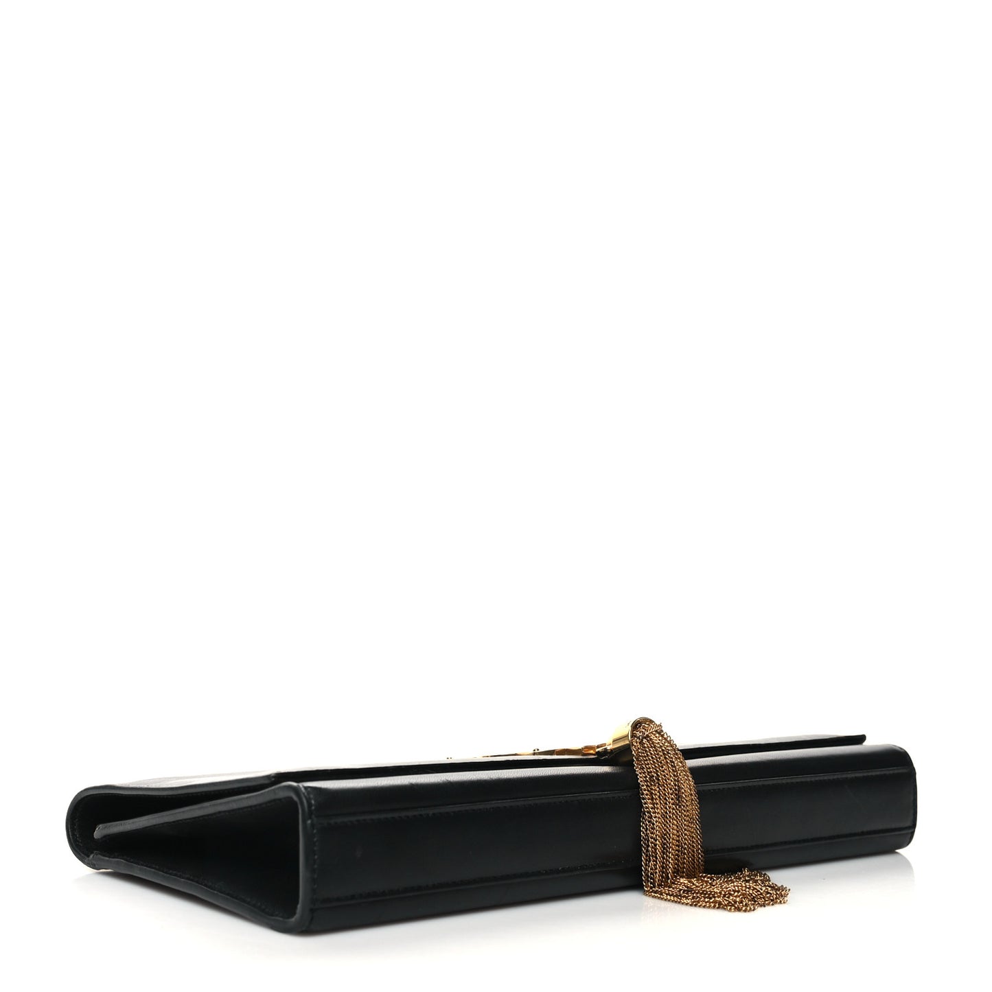 Calfskin Classic Monogram Tassel Clutch Black