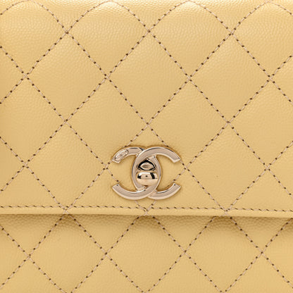 Chanel Caviar Quilted Mini Coco Handle Flap Yellow 7 of 10