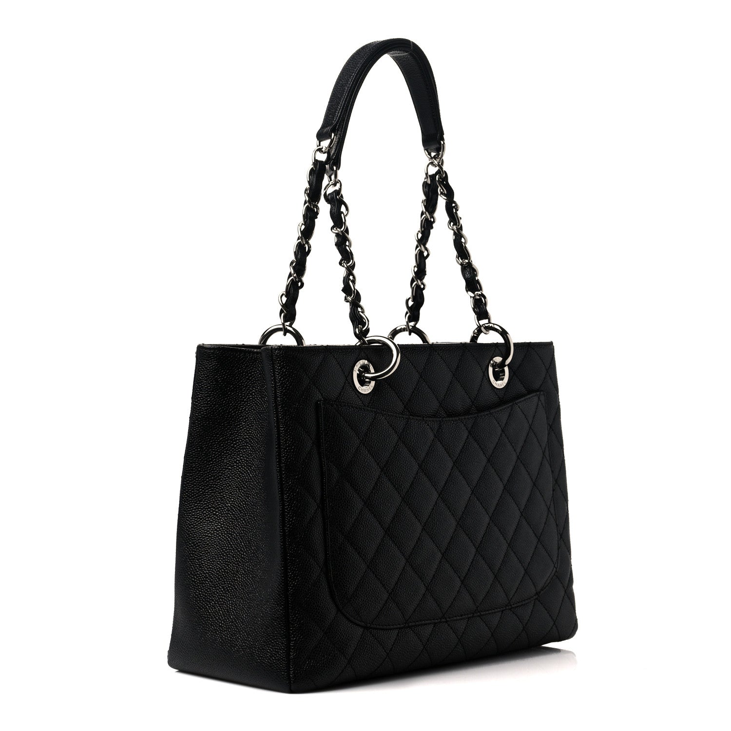 Chanel Caviar Quilted Grand Shopping Tote GST Black 3 of 8