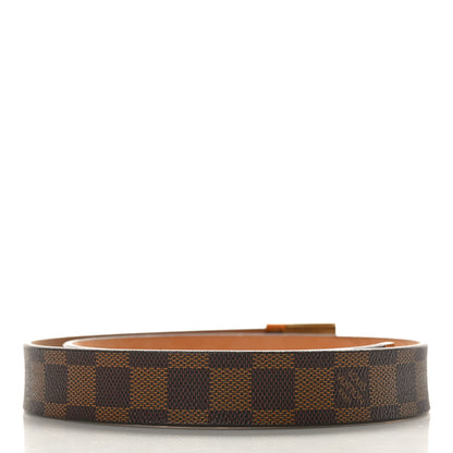Louis Vuitton Damier Ebene Ceinture Belt Gold Buckle 2 of 5