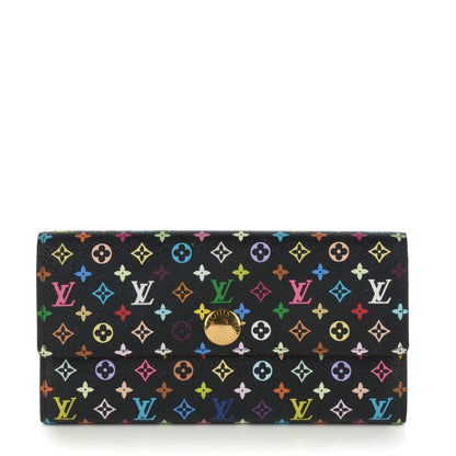 Louis Vuitton Monogram Multicolor Sarah Wallet Black Violet 1 of 7
