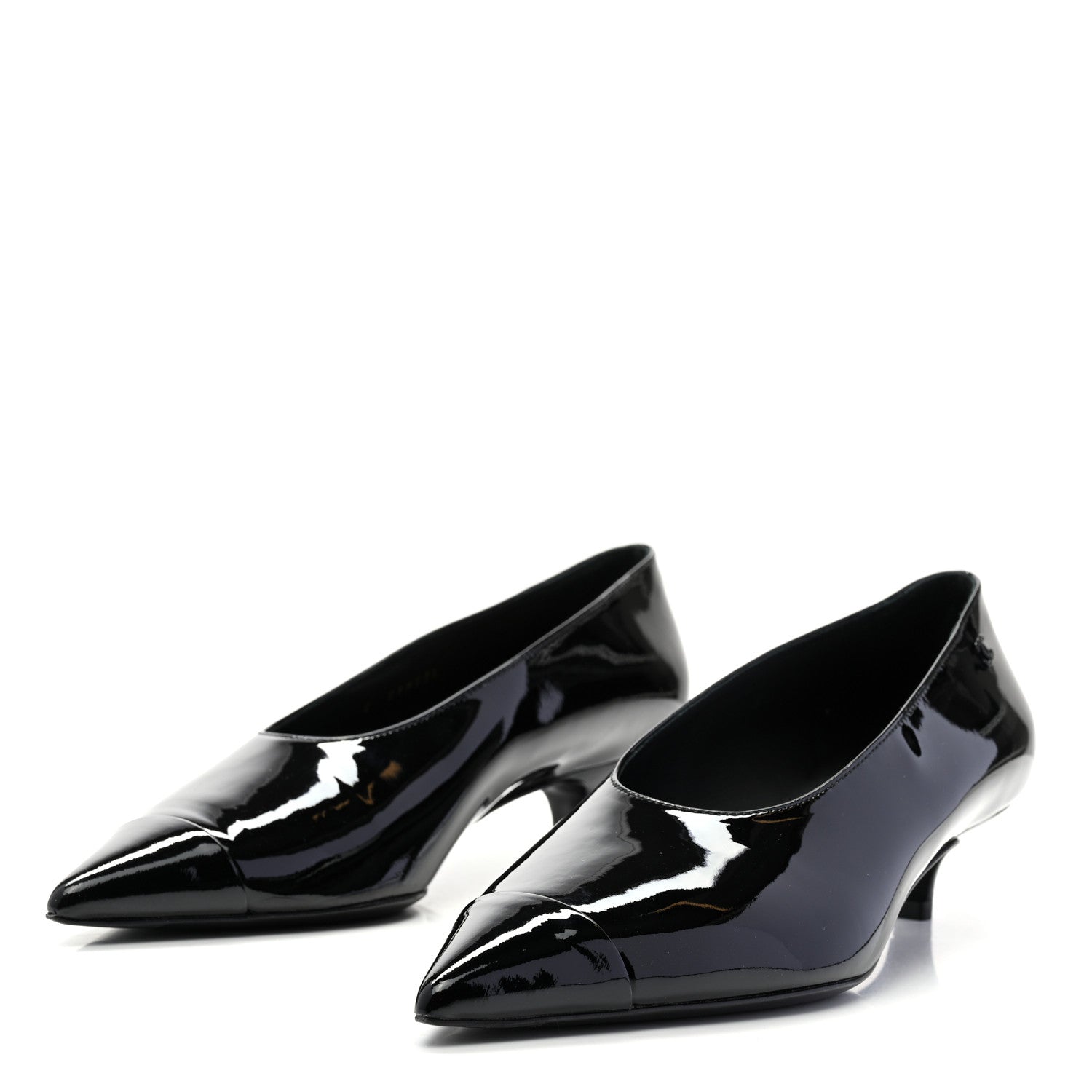 Chanel Patent Pumps 38 Black 3 of 9