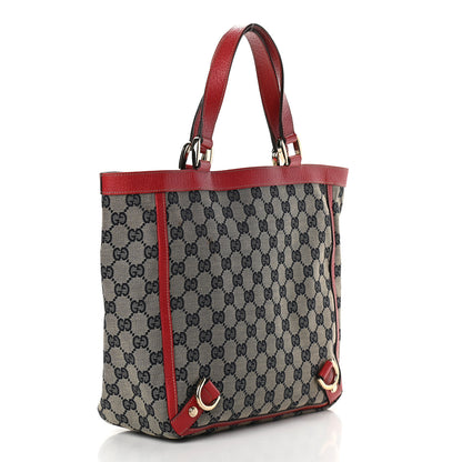 Gucci Monogram Small AbbeyTote Navy Red 3 of 9