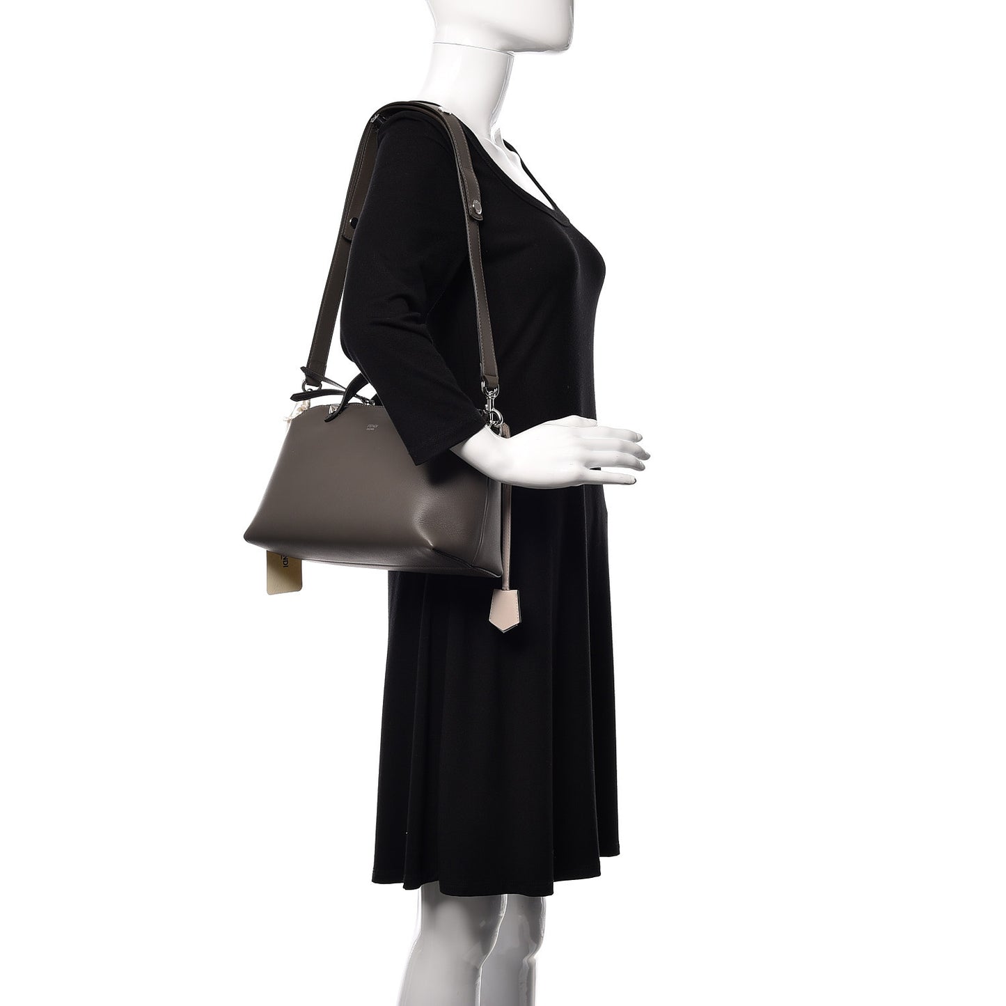 Vitello Dolce 4 Color Medium By The Way Boston Bag Carbone Grigio Polvere Multicolor