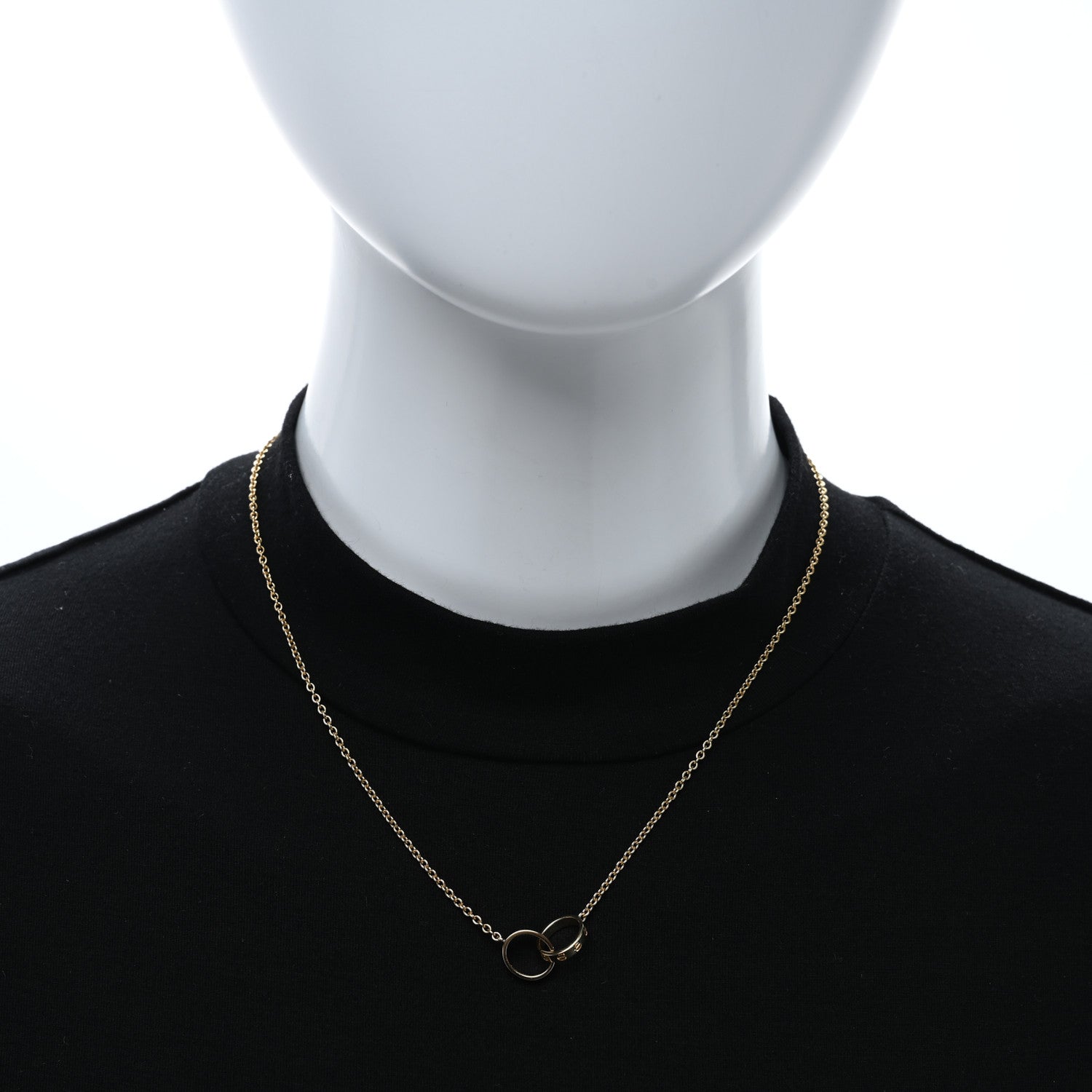 Cartier 18K Yellow Gold Interlocking LOVE Necklace 2 of 5