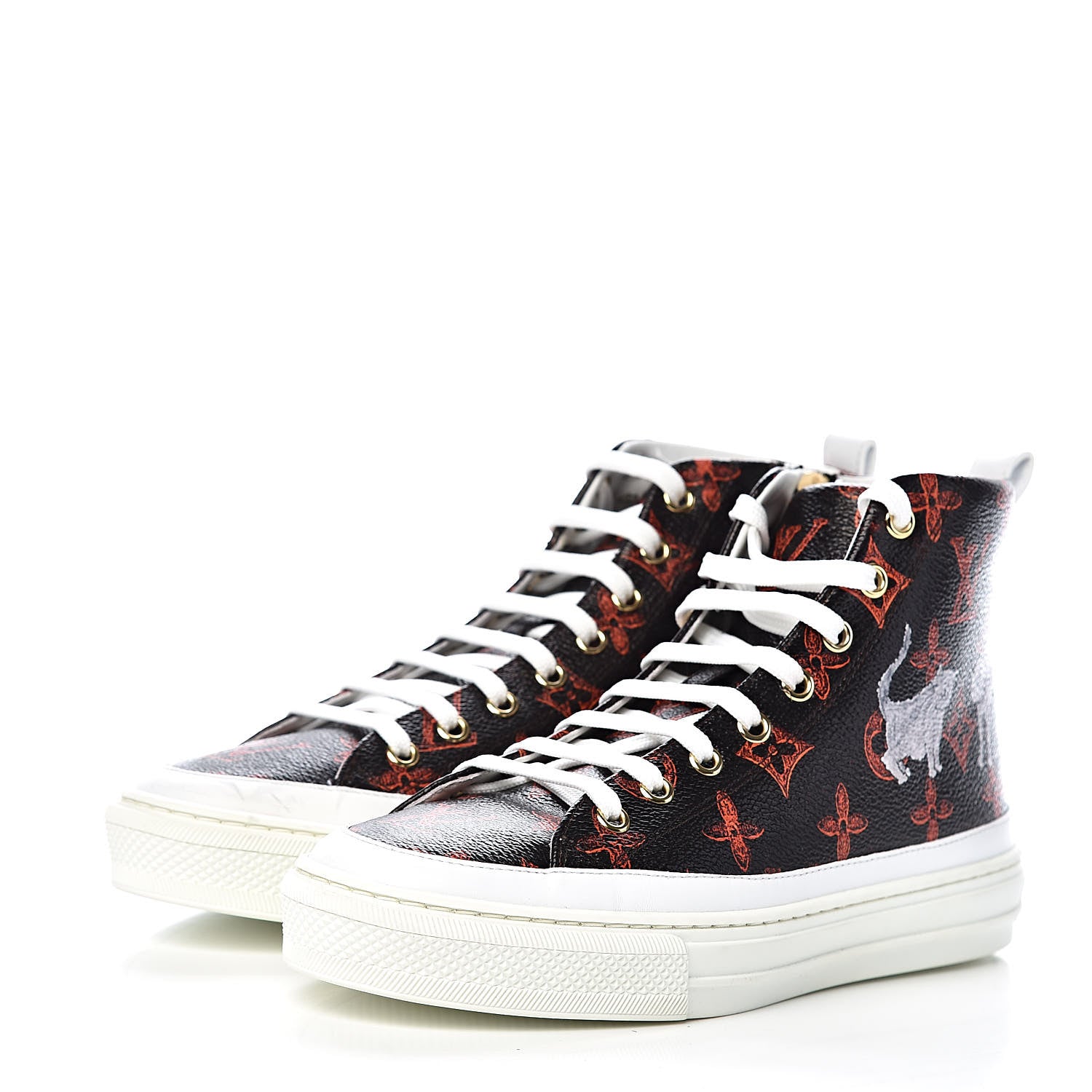 Louis Vuitton Catogram Stellar Sneaker Boots 36 Marron 3 of 9