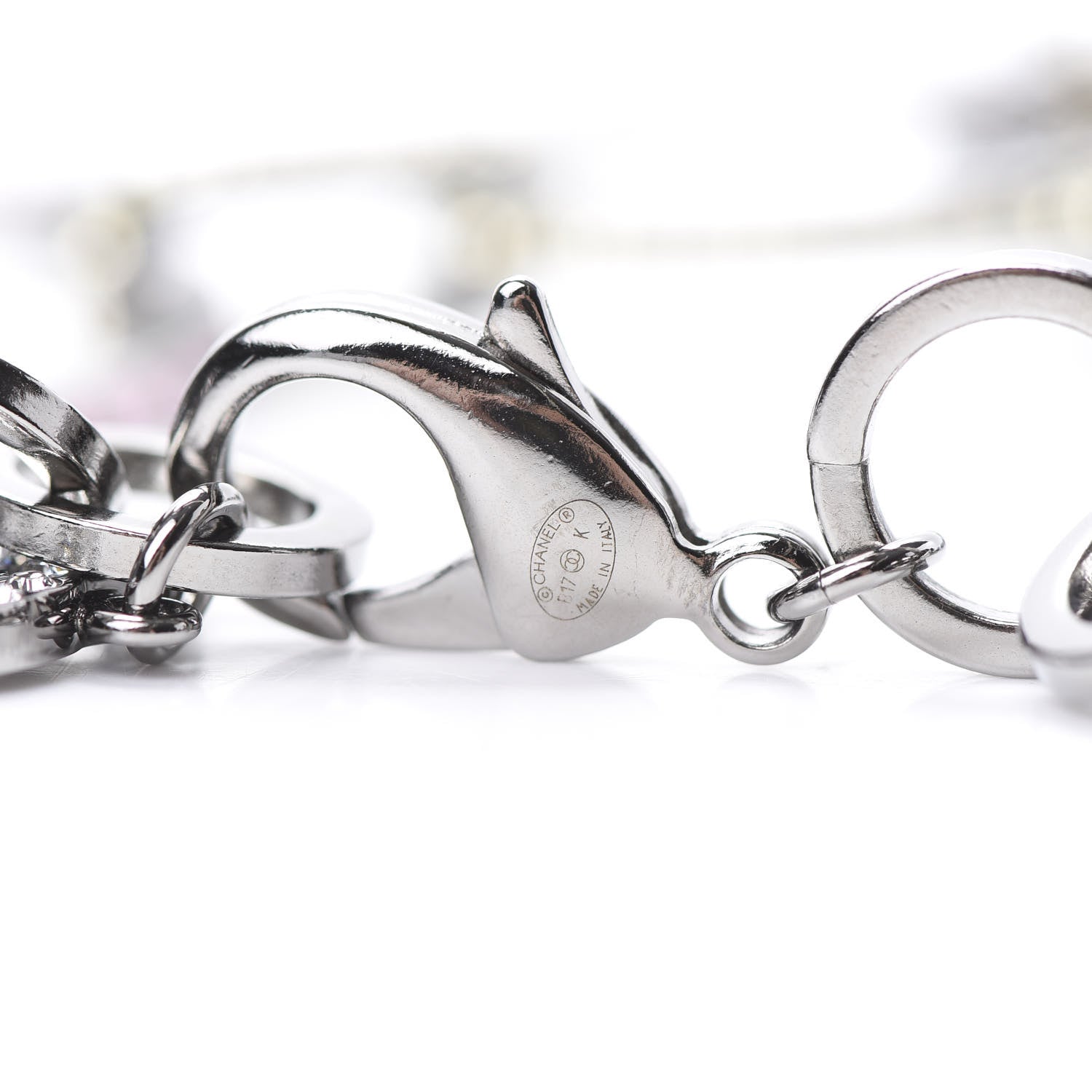 Chanel Ruthenium Crystal CC Star Moon Star Necklace 4 of 5