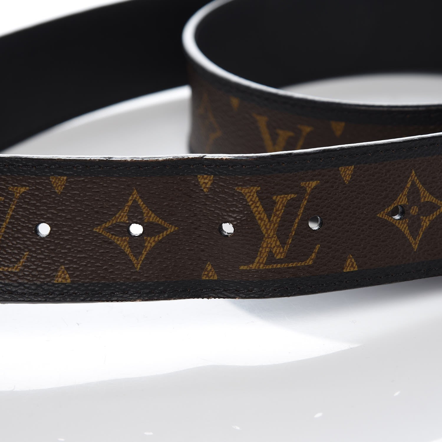 Louis Vuitton Mens Monogram Macassar Reverso 40mm Belt 95 38 4 of 7
