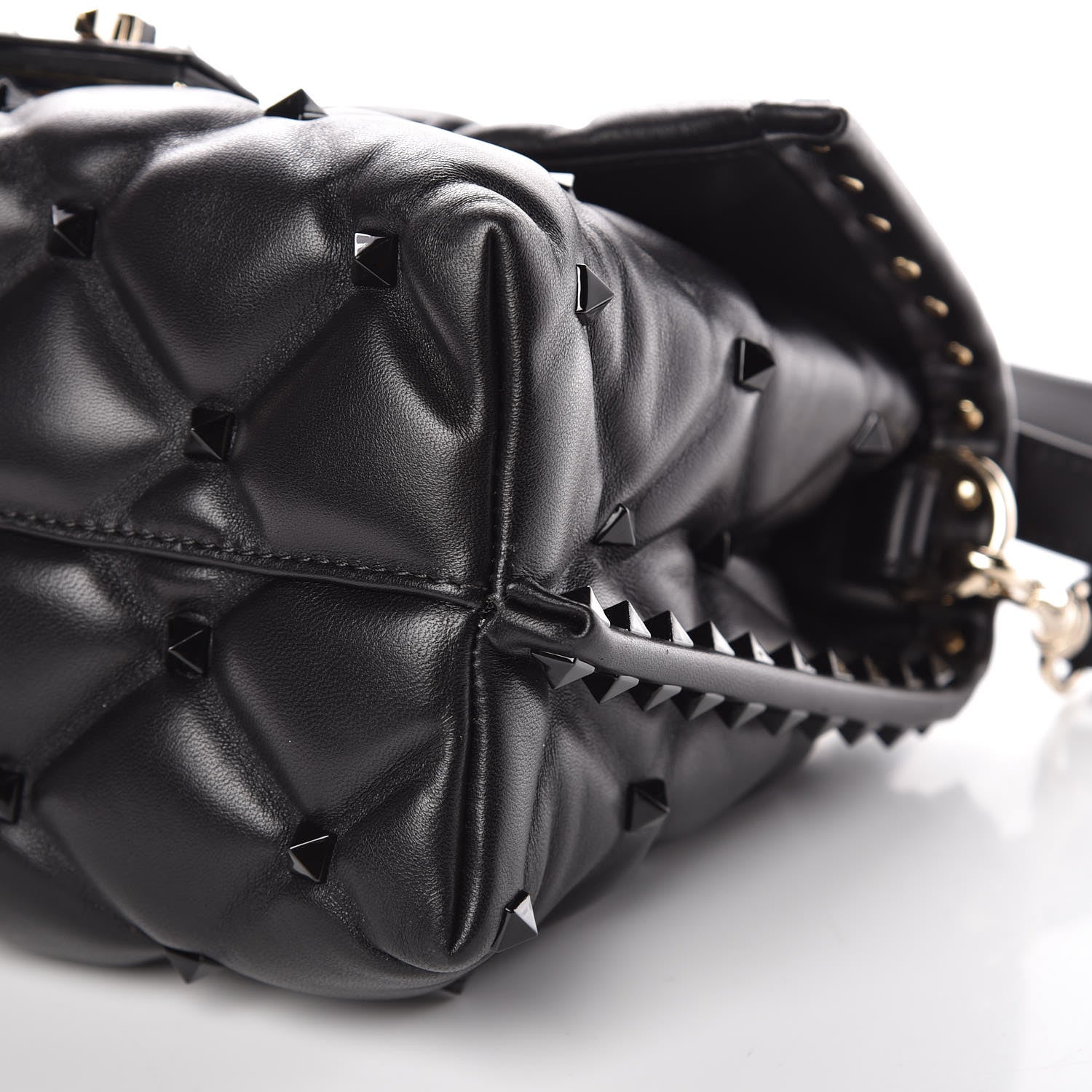 Valentino Garavani Nappa Monochrome Medium Candystud Top Handle Bag Black 8 of 8