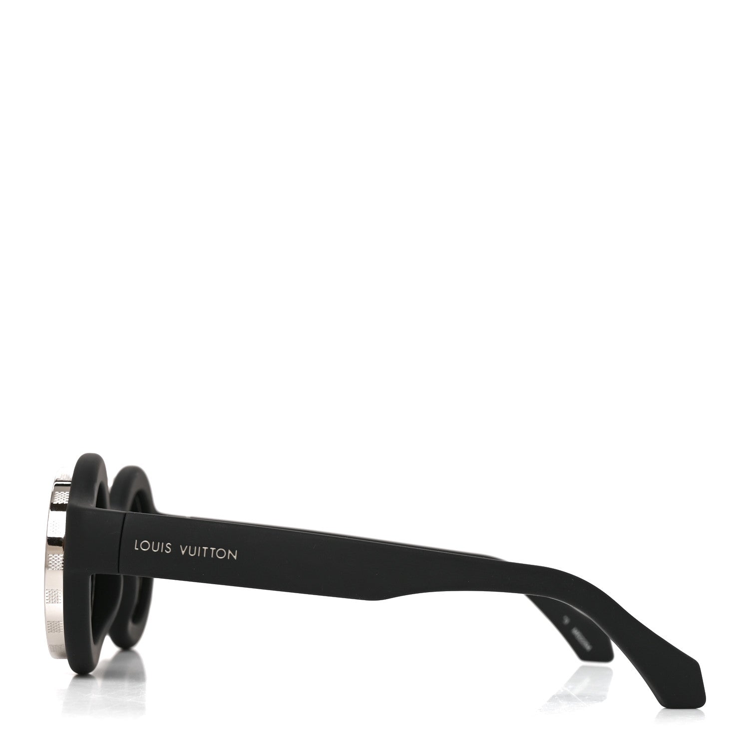 Louis Vuitton Rubber Super Vision Round Sunglasses Z2386U Black 3 of 7