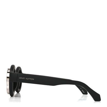 Louis Vuitton Rubber Super Vision Round Sunglasses Z2386U Black 3 of 7