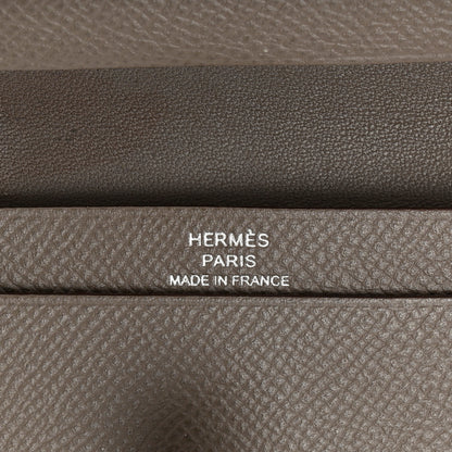 Hermes Epsom Bearn Card Holder Wallet Etain 6 of 9