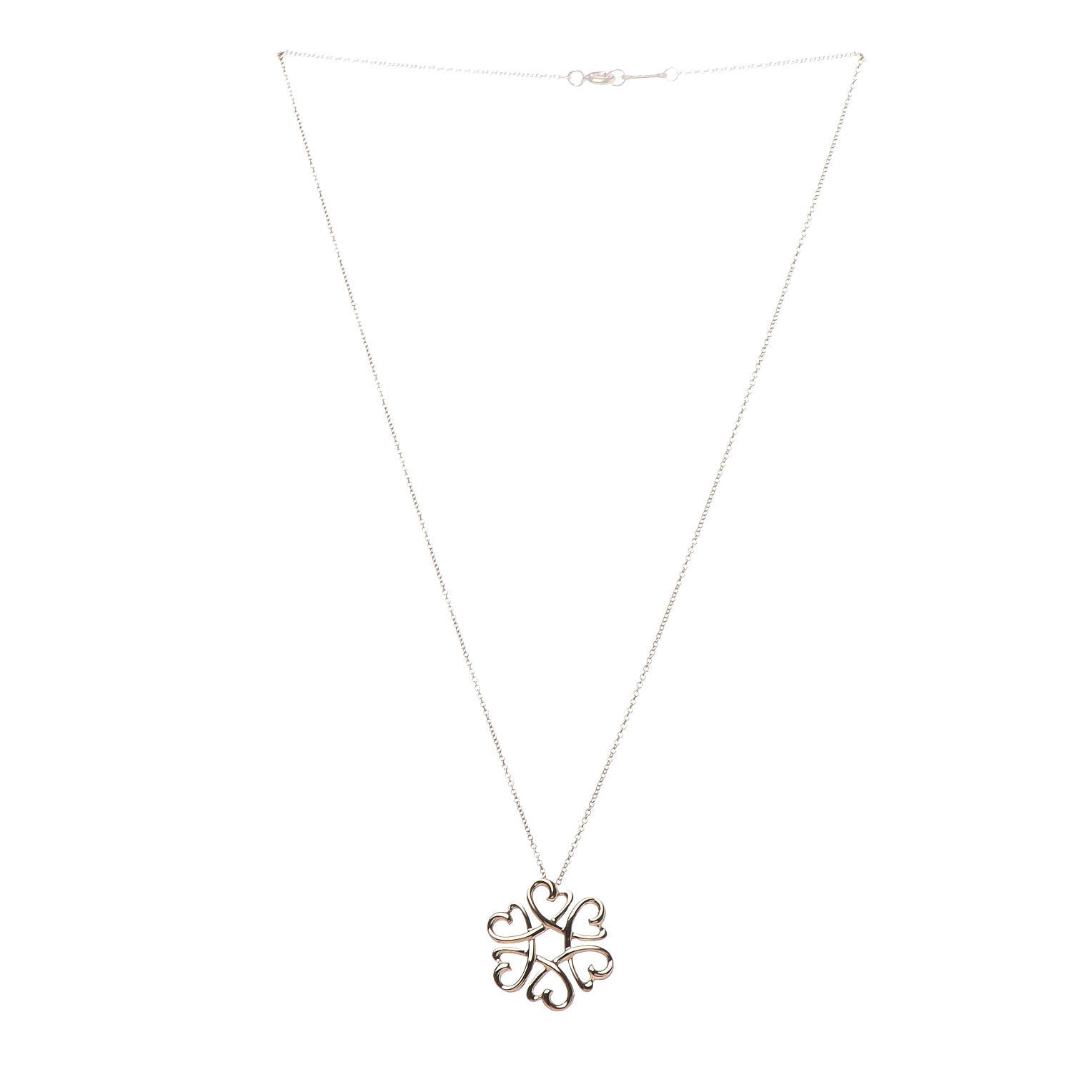 Tiffany 18K Yellow Gold Paloma Picasso Loving Hearts Pendant Necklace 3 of 6