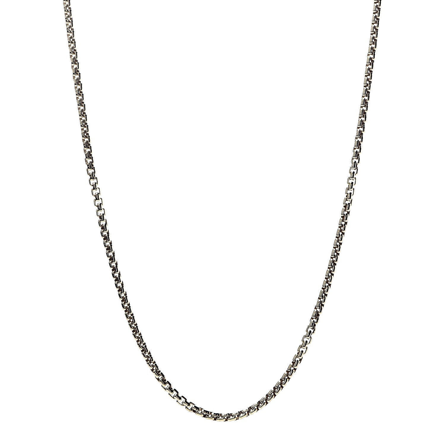 David Yurman 18K Yellow Gold 2.5mm Box Chain Necklace 1 of 3