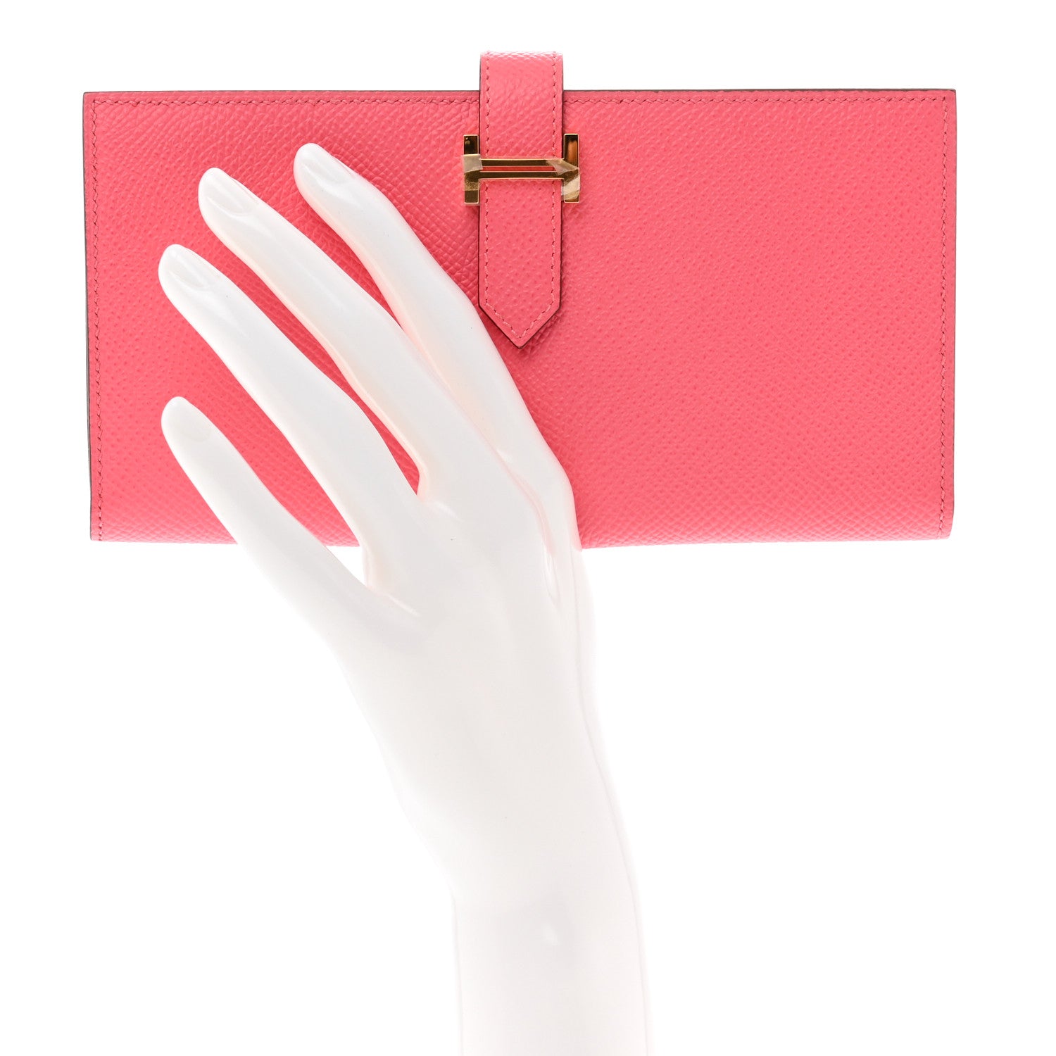 Hermes Epsom Bearn Gusset Wallet Rose Extreme 2 of 8
