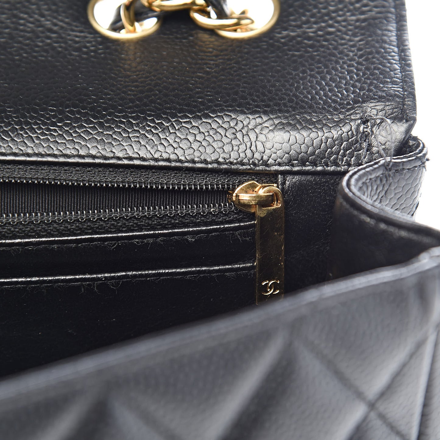 Caviar Quilted Jumbo Single Flap Black