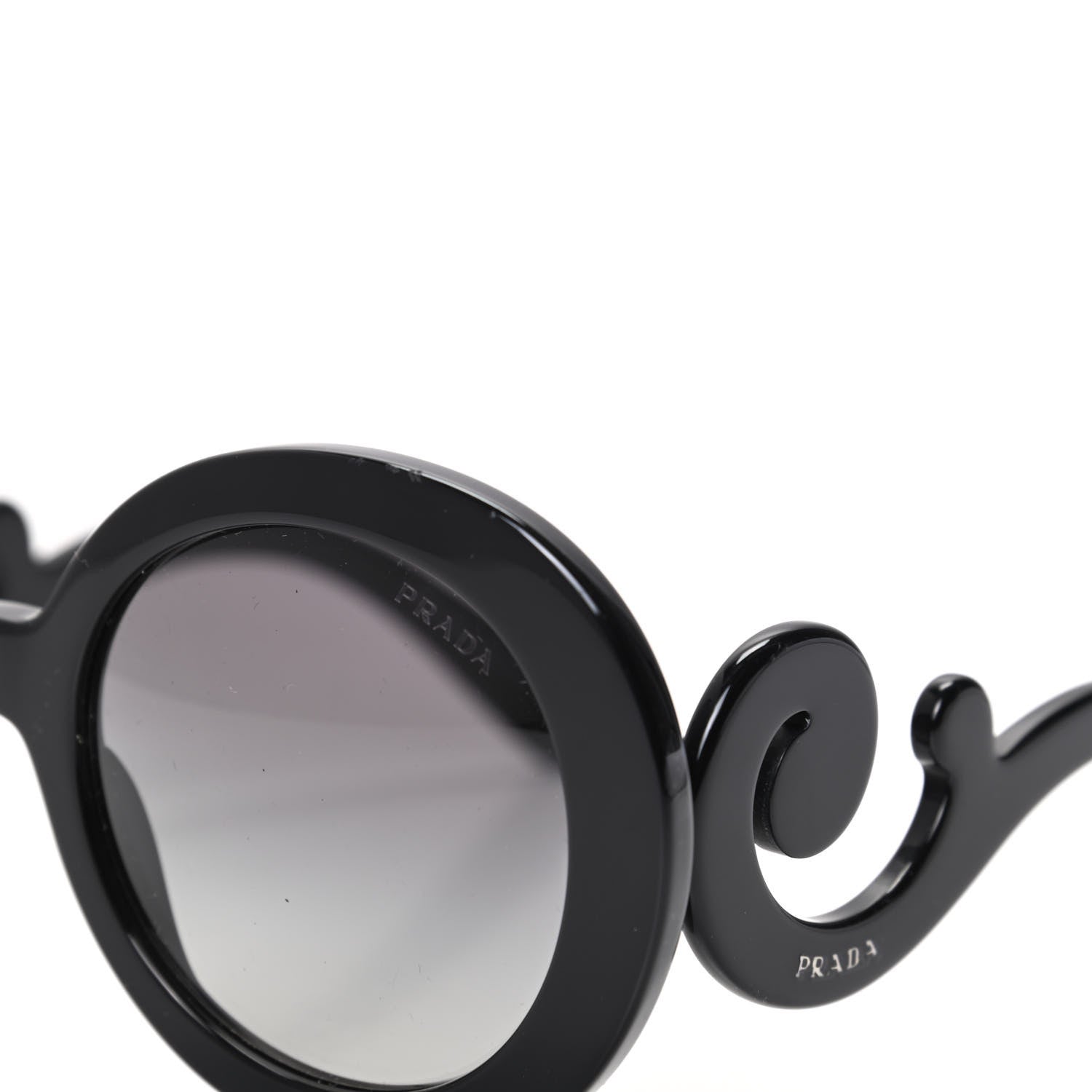 Prada Baroque Sunglasses SPR 27N Black 7 of 8