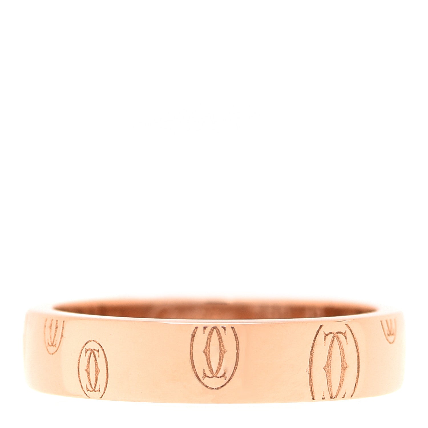 Cartier 18K Pink Gold 4mm Happy Birthday Band Ring 49 5 3 of 5