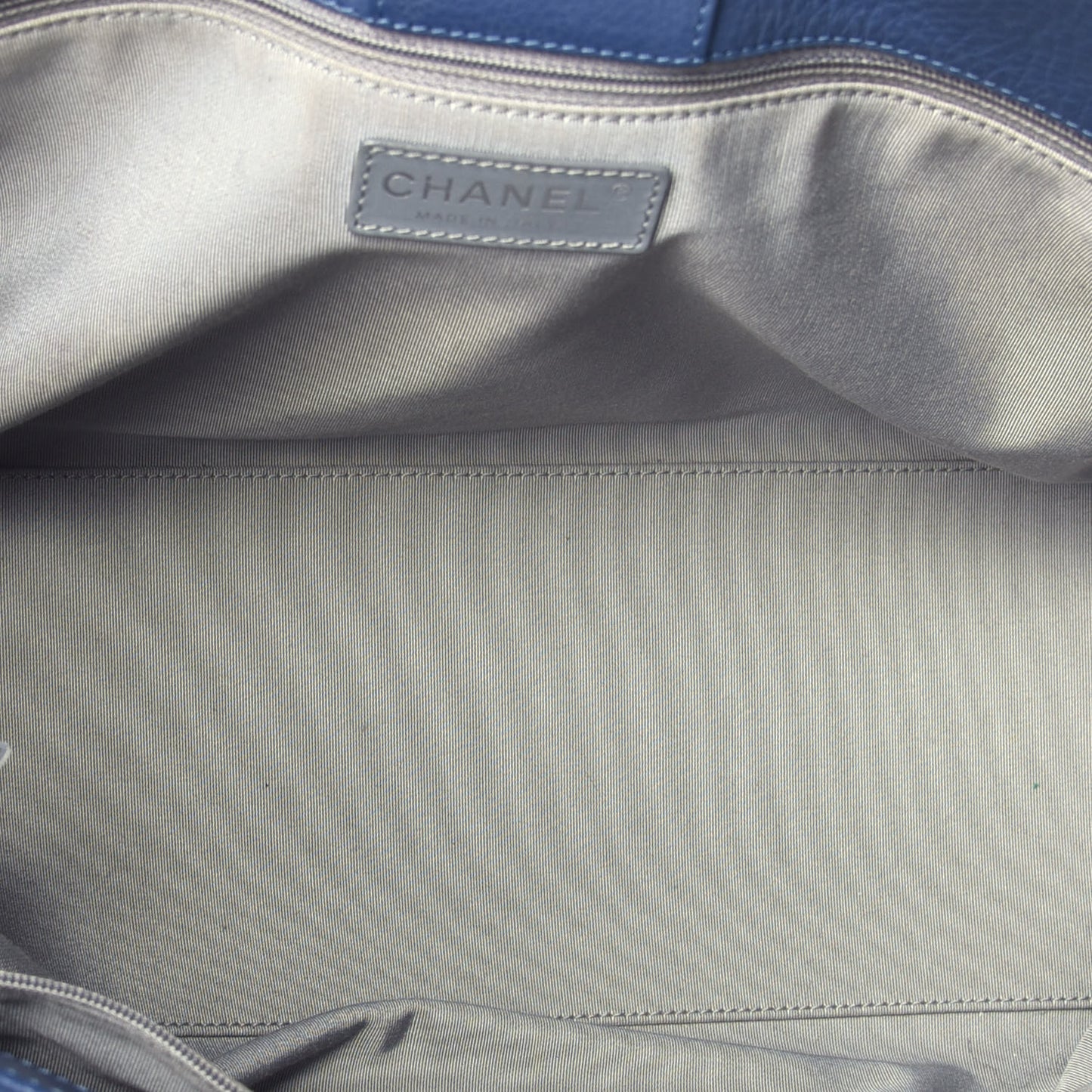 Calfskin Cerf Executive Shopper Tote Blue