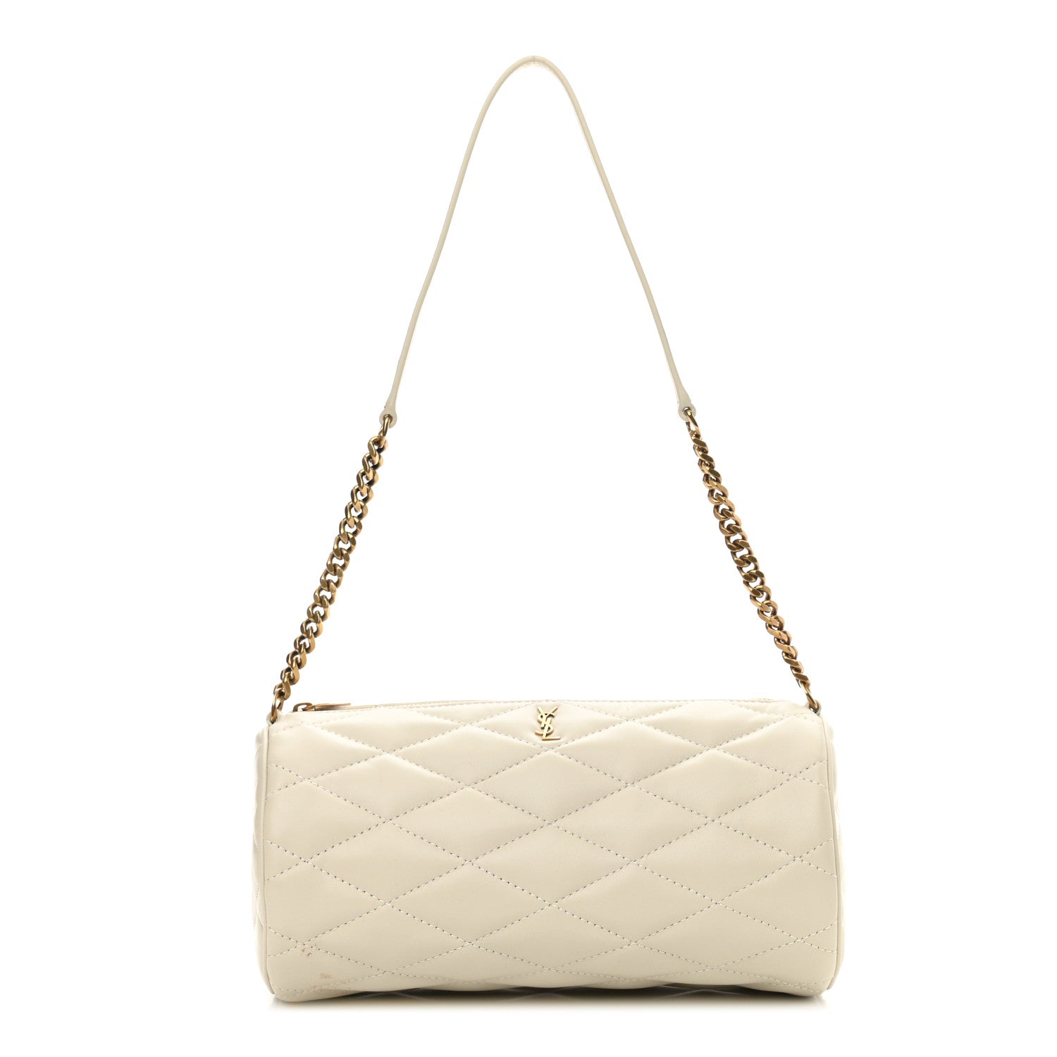Saint Laurent Lambskin Monogram Small Sade Tube Bag Blanc Vintage 1 of 11