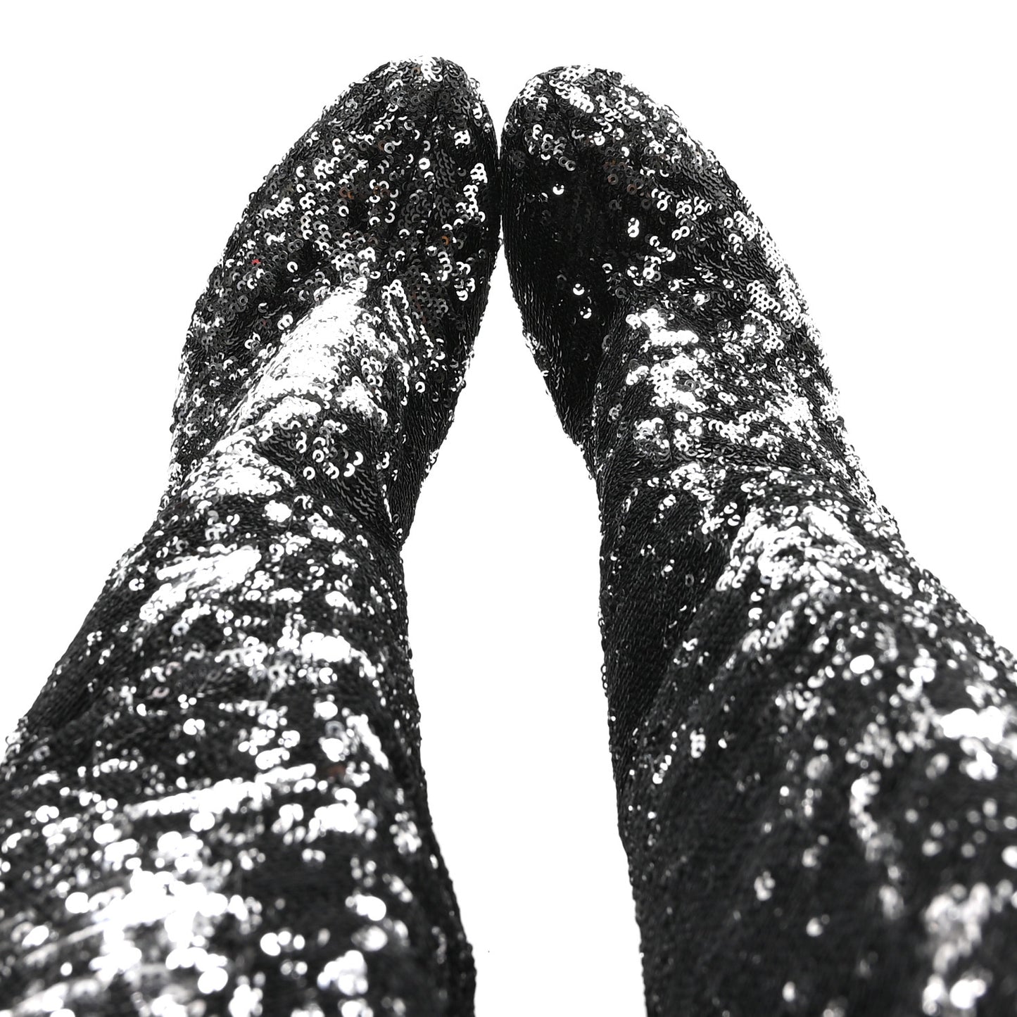Sequin Donna High Boots 38 Black