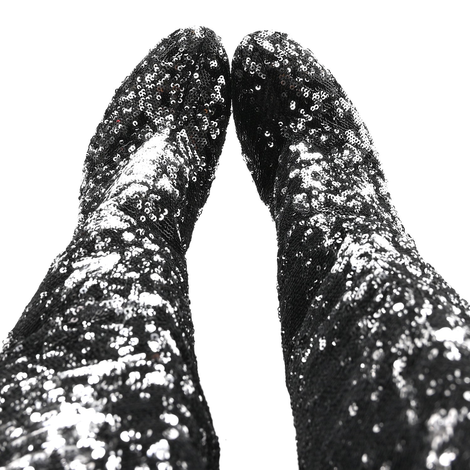 Louis Vuitton Sequin Donna High Boots 38 Black 2 of 8