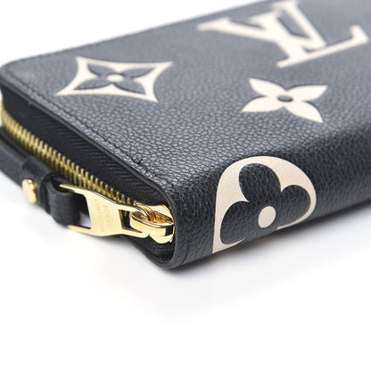 Louis Vuitton Empreinte Monogram Giant Zippy Wallet Black Beige 7 of 8